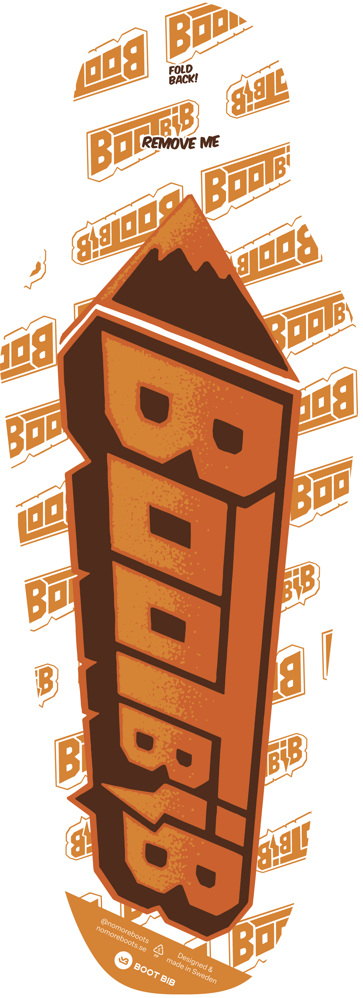 Boot Bib Senior Retro Orange